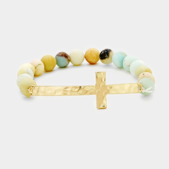 Jewelry Cross Stretch Bracelet Poshmark